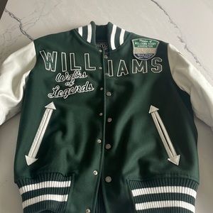 Green and White Varsity Jacket
